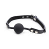 Ohmama Fetish - Bâillon Balle En Silicone Avec Ceinture En Cuir (Cadenas Inclus)